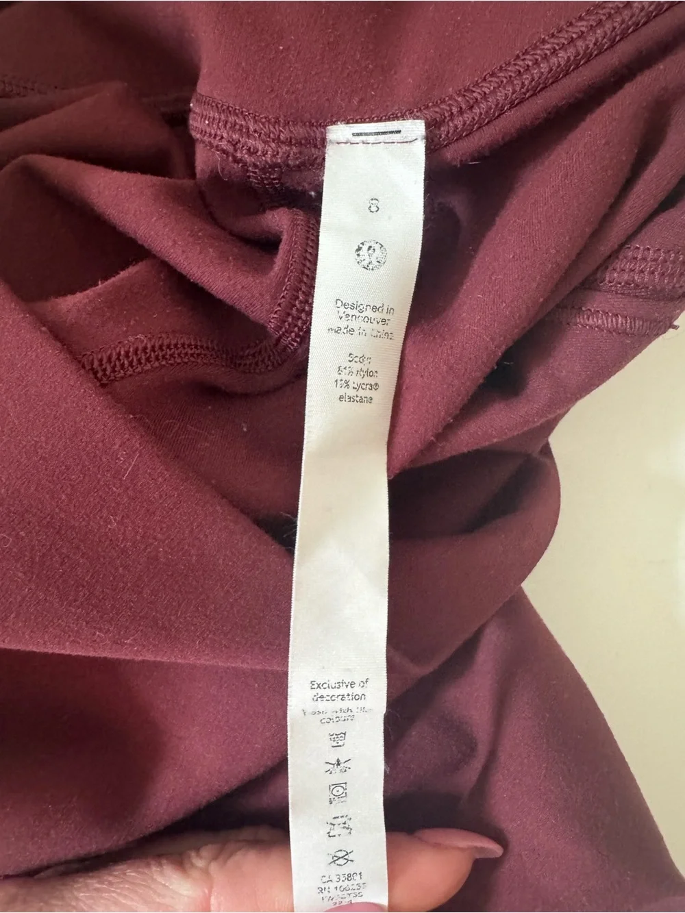 lululemon Align™ High-Rise Crop 23" Size 8 Burgundy - Picture 8 of 14